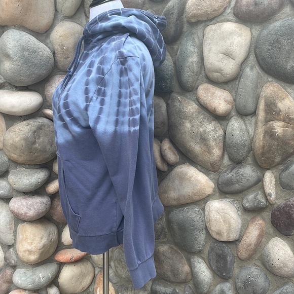 Old Navy Classic Blue Tye Dye Hooded Sweatshirt Large - Picture 5 of 9